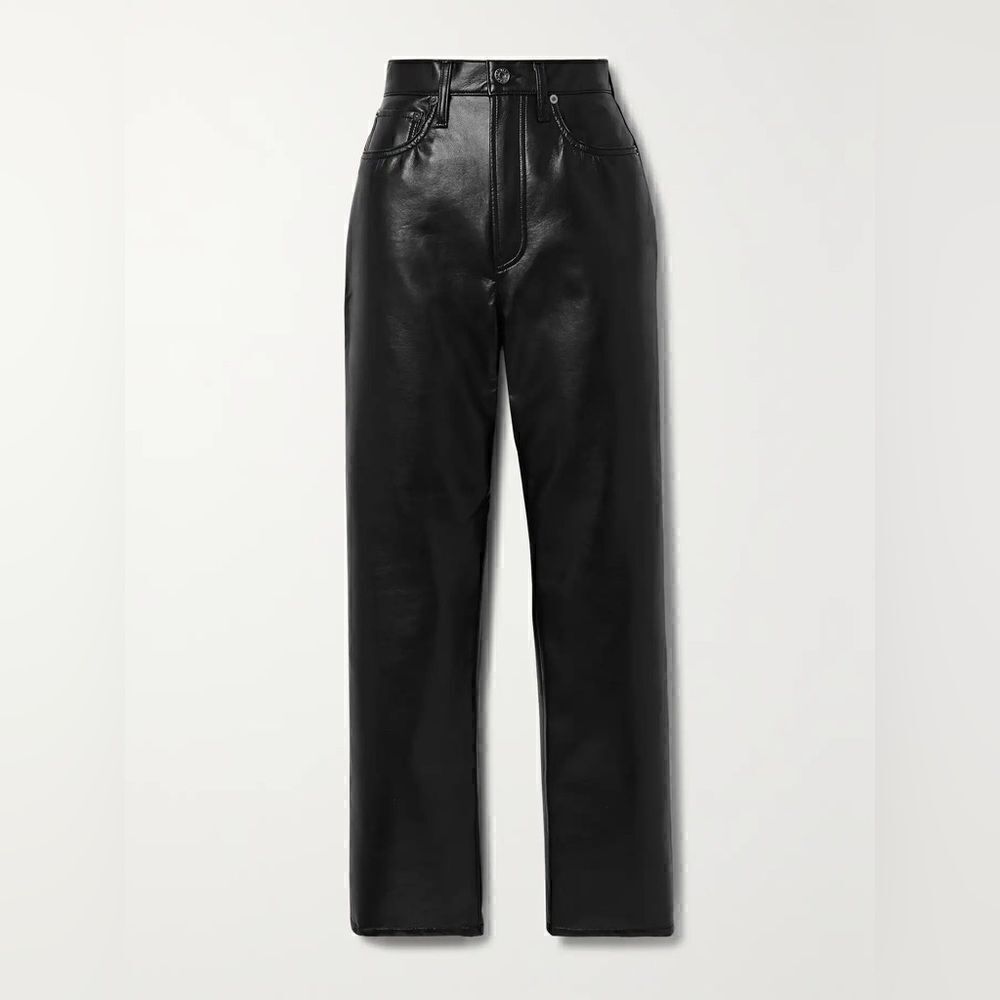 Agolde Black Straight Leg Pants - Picture 9 of 13